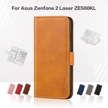 Чехол с откидной крышкой для Asus Zenfone 2 Laser ZE500KL, роскошный кожаный чехол с магнитным кошельком, чехол для телефона Asus ZE500KL