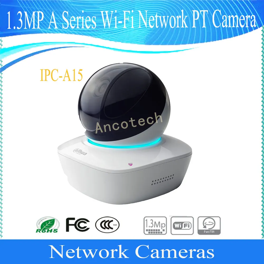 

Free Shipping DAHUA WIFI Camera 1.3MP A Series Wi-Fi Network PT Camera In Door Support Micro SD 128g Camera DH-IPC-A15