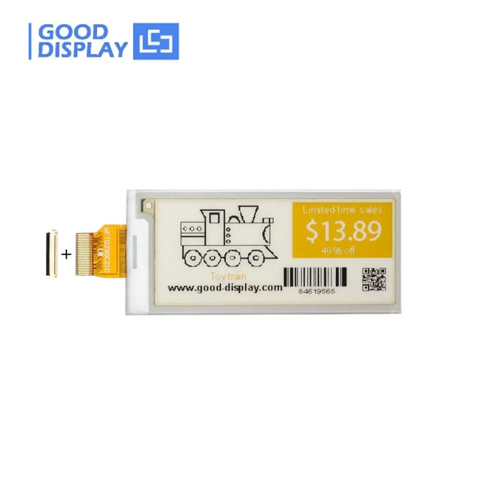 

China e-paper display 2.9 inch three colors e-ink display manufacturer