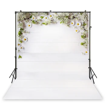 

Photograohy Wonderful Flowers White Panited Background Backdrops Romantic Photography Weeding photoshoot Backdrops XT-6951