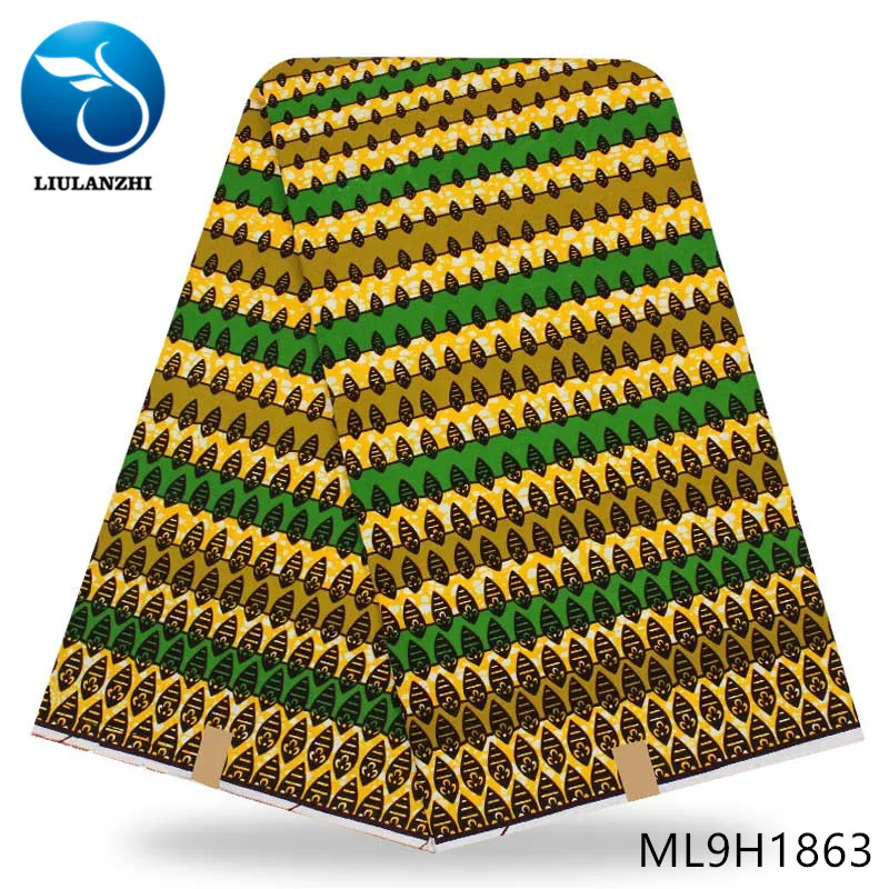 ML9H1863 LIULANZHI хлопчатобумажная ткань с принтами, африканская ткань с принтами, Анкара, ткань для шитья, настоящий воск, 6 ярдов, ML9H1867 - Цвет: ML9H1863