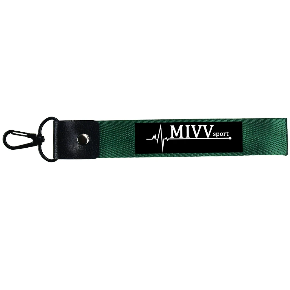 Мотоциклетный брелок для MIVV, с вышивкой, настоящие мужчины, как кривые, брелок для ключей, автомобильные брелки, OEM Ювелирный брелок, подвеска, наклейка - Название цвета: Green