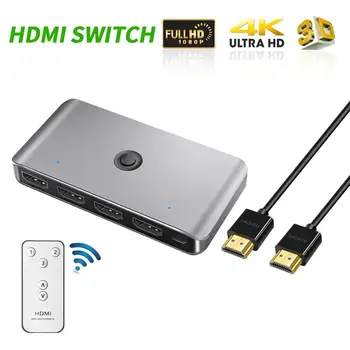 

4K USB KVM Switch Box USB Switcher Withe Remote Control Perfect For KVM HDMI Switch DVD Player Monitor Projector TV Box PC #Y2