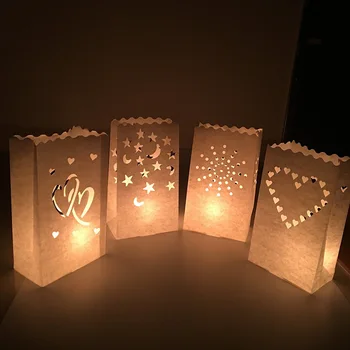 

20/30/50/100pcs Luminary Sunshine Paper Candle Tea Light Lantern Bags For BBQ Christmas Birthdays Weddings Party Decoration