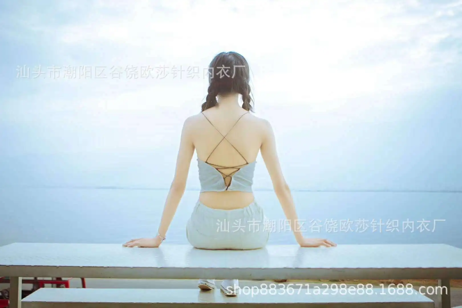 Deft Online Celebrity xia ying beauty Back Camisole Регулируемый мульти-Отдел права нить обертывание вокруг индивидуальной упаковки