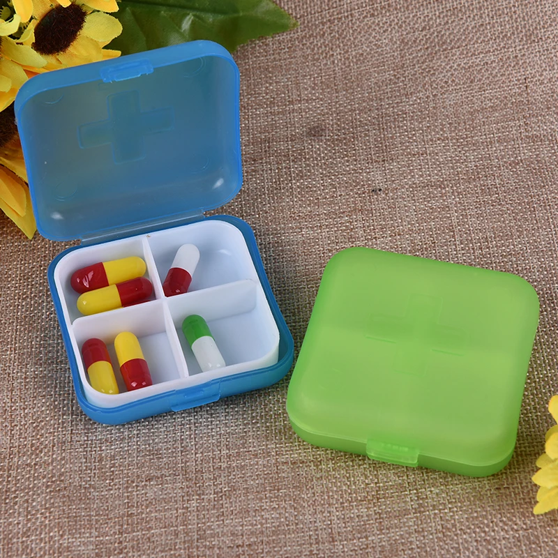 Portable Plastic 2/4/6Slot Moisture-proof Pill Box Travel Pill Case Dispen Storage Container Colorful Drug Dispenser Container