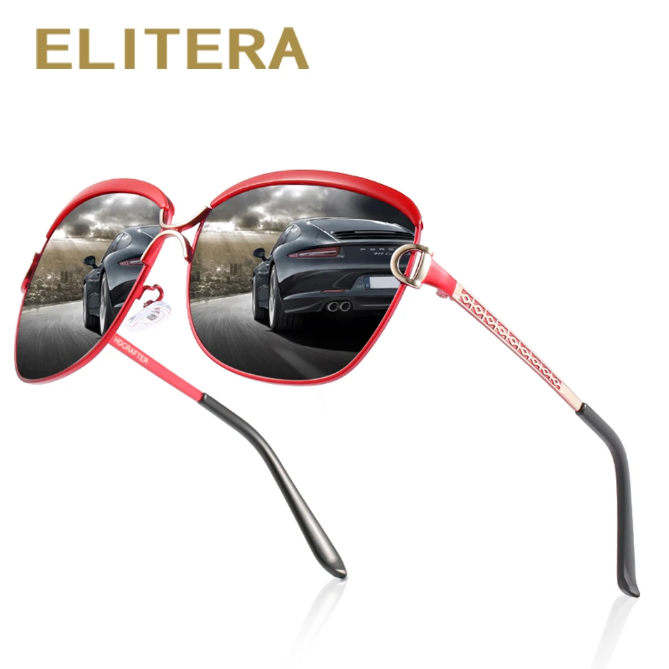 Мужские и женские солнцезащитные очки ELITERA классические зеркальные в оправе из