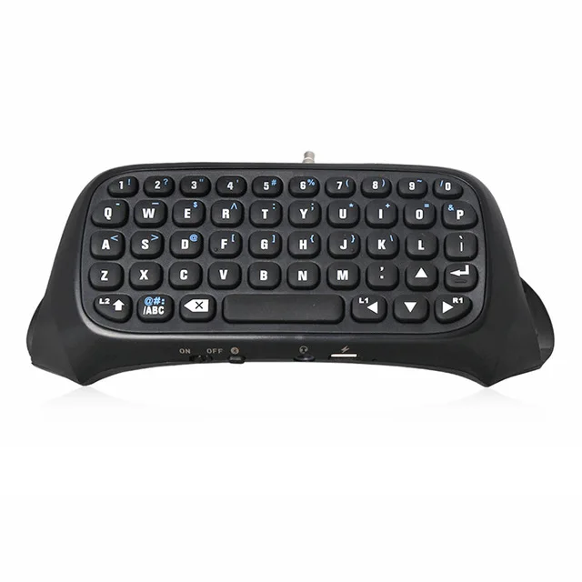 Black Для sony PS4 Slim/Pro Mini Bluetooth Беспроводная Клавиатура Chatpad Джойстик для sony Playstation4 PS4 контроллер беспроводная клавиатура - Цвет: Black