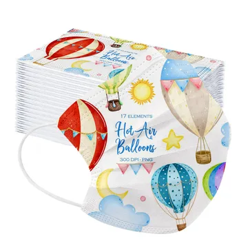 

50pcs Children's Mask Disposable Non-woven Face 3 Layers Ply Filter Mouth Mask Earloops Unisex Breathable Face Mask Mascarillas