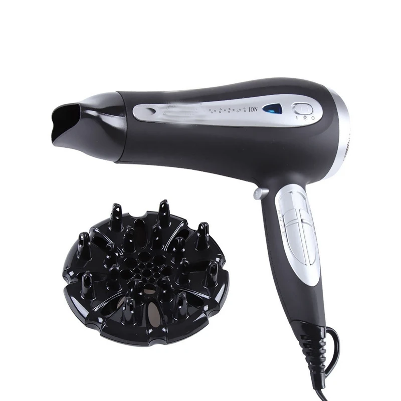 DW-728I Hair Dryer Multi-Speed Temperature Regulation 2200W High Power Negative Ion Home Hair Salon Quick-Drying Blow Dryer EU P