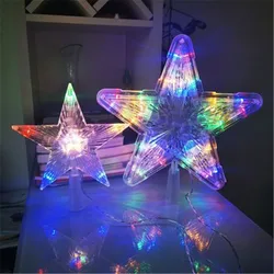 Guirnalda de luces LED de cinco puntas, decoración de árbol de Navidad, Año Nuevo, navidad