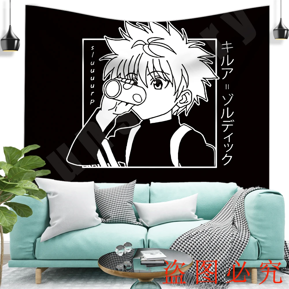 Новый гобелен Kawaii Hunter X Killua Zoldyck настенный мультяшный для Drom декор комнаты