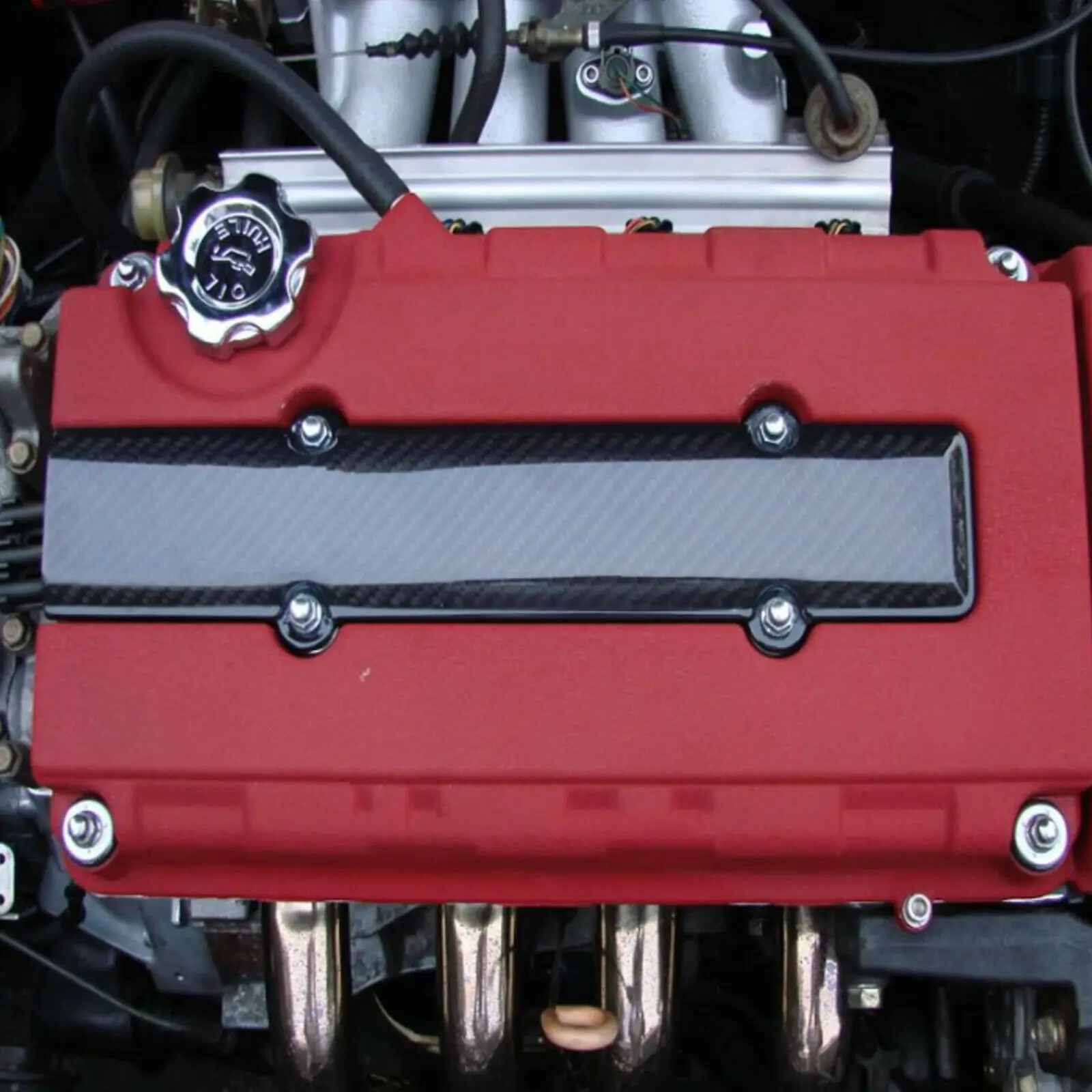 1 шт. углеродное волокно крюк крышка клапана Свеча зажигания для Honda Acura VTEC B18 B16 B серии