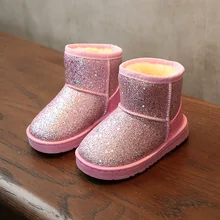 Новое поступление года; шикарная зимняя обувь для девочек; Плюшевые ботинки для маленьких мальчиков; Детские теплые зимние ботинки; детская обувь