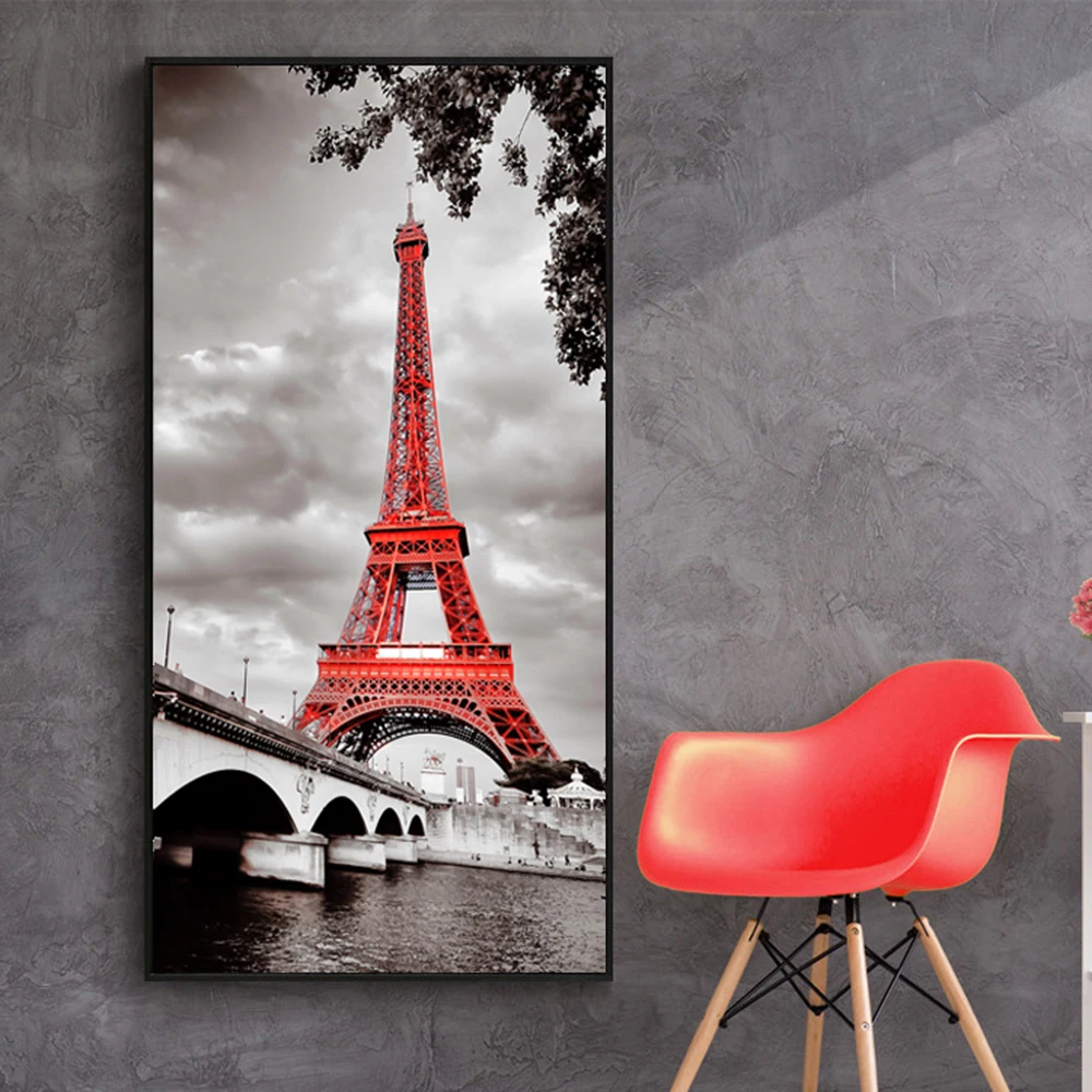 Скандинавский Парижская башня французский уличный холст набор картин настенные