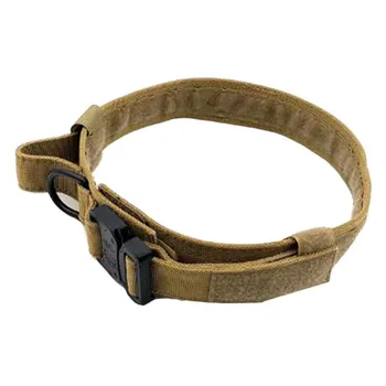

Tactical Dog Heavy Duty Collar With Control Handle Pet Adjustable Military Training Walking Collar Comfortable Durable