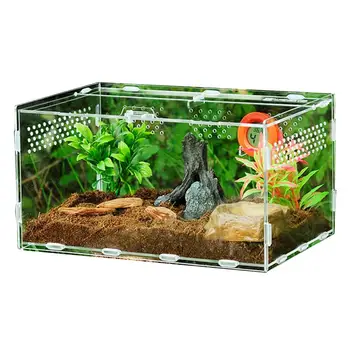 

Acrylic Terrarium Acrylic Reptile Feeding Box All-round 360 Degree Transparent Carrier For Pet Spiders Scorpions Horned Frogs