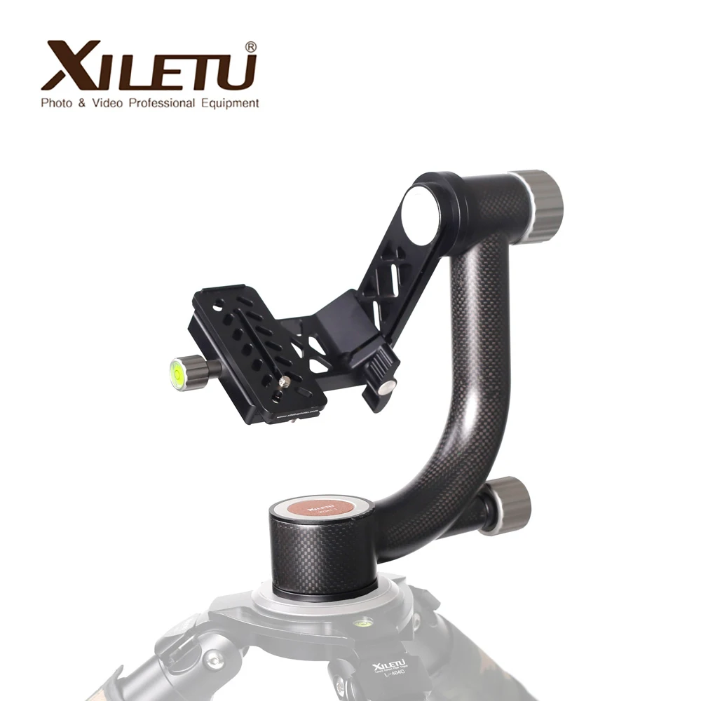 High Quality Pro Heavy Duty Carbon Fiber Gimbal Tripod Head Stabilizer Quick Release Plate for Telephoto Lens photography bird