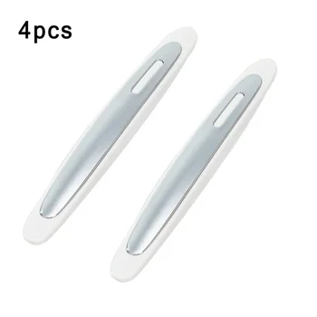 

4pcs Car protection strip Replacement White+Silver Edge-Scratch Anti-Collision