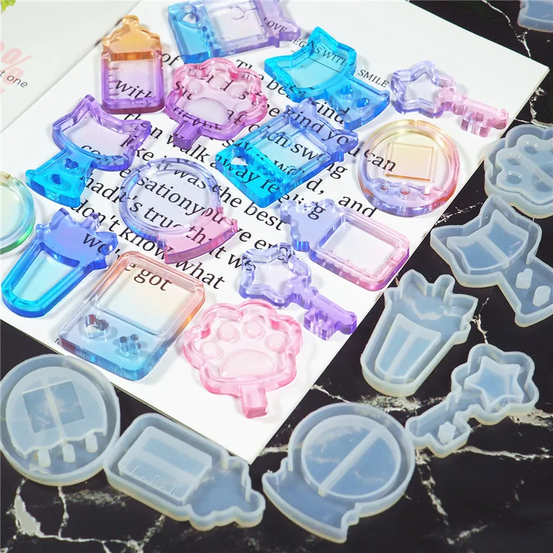 

Quicksand Cat Paw Game Console Epoxy Resin Molds Silicone Mold For Resin Jewelry Tools Pendant Tools