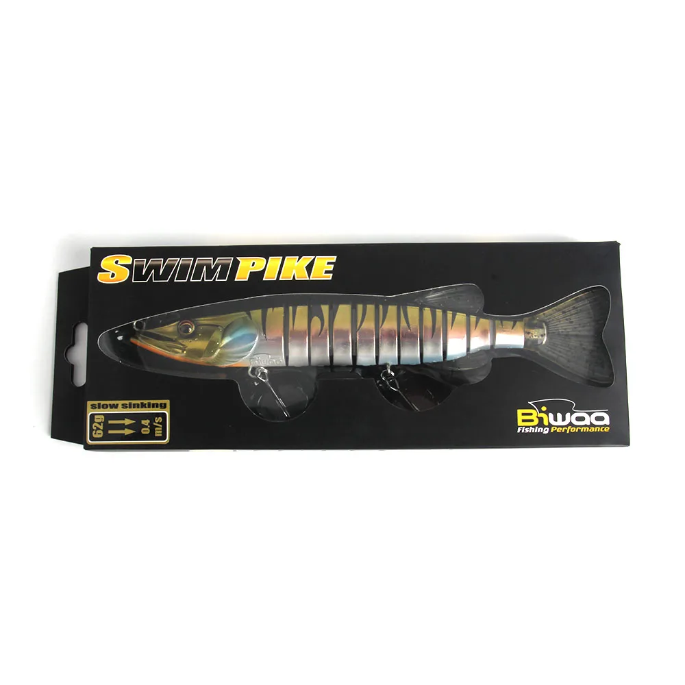 BIWAA Swimpike 240 мм 62 г медленное погружение Swimbait bigbait Рыбацкая приманка glide bait шарнирная приманка жесткая Щука Мускусная приманка для рыбалки HLH - Цвет: A