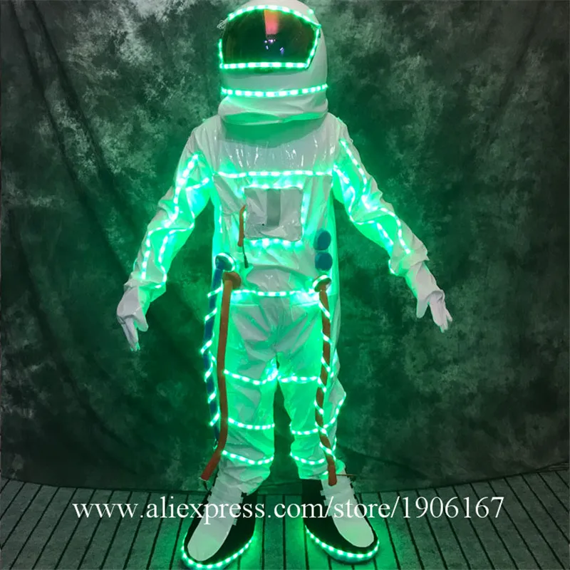 RGB Led светящаяся одежда астронавта Бар ночной клуб услуги KTV костюм со светодиодной подсветкой spaceman одежда