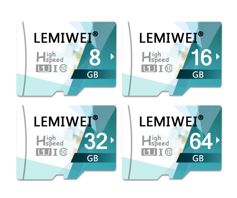 Флеш-карта памяти TF 64 ГБ, 32 ГБ, 16 ГБ, 8 ГБ, высокоскоростная флеш-карта LEMIWEI, UHS-I, класс 10, TF карта, совместимая со смартфоном