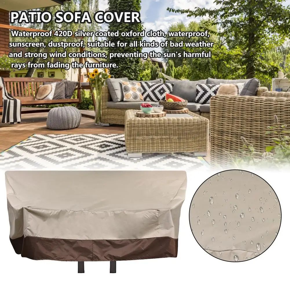 Curved Sectional Patio Sofa Cover Waterproof Furniture Accessories For Outdoors Garden Courtyard Clothing Covers Aliexpress