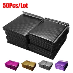 Enveloppes à bulles en aluminium multicolores, lot de 10 ou 50 pièces, anti choc, rembourrées, auto scellantes, fournitures scolaires et de bureau 