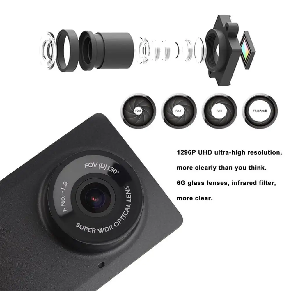 Xiaomi Smart car dvr камера wifi 1080P HD ночного видения видеорегистратор Голосовое управление широкоугольный регистратор черный ящик для вождения видеорегистратор