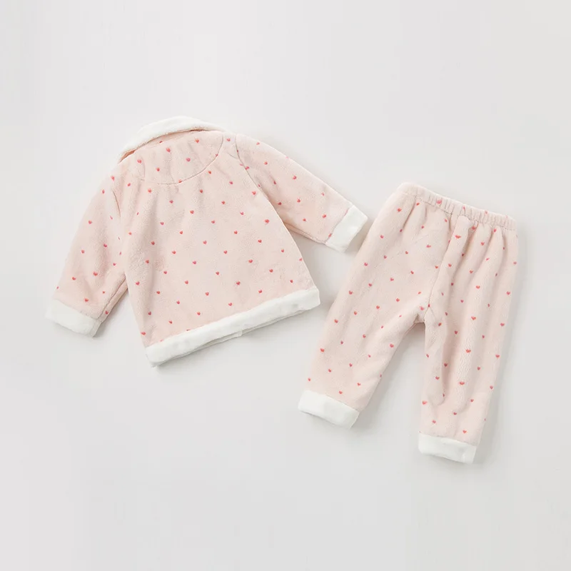 DBW11657 dave bella/комплект пижам для детей; зимняя Домашняя одежда унисекс для маленьких детей; одежда для сна с длинными рукавами и принтом