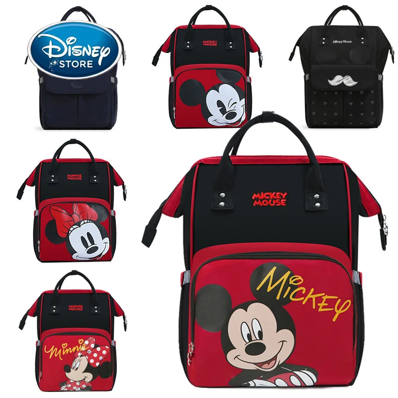 disney-minnie-mickey-mummy-diaper-bag-baternity-baby-multifunctional-stroller-nappy-bag-travel-backpack-for-mom-usb-charging