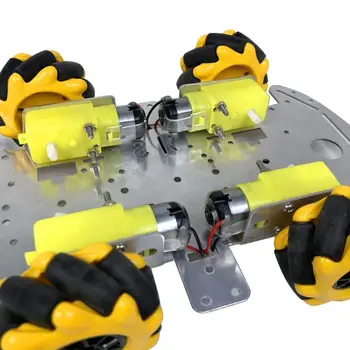 

Omnidirectional Wheel Trolley Smart Robot Car Chassis Metal TT Motor Kits DIY