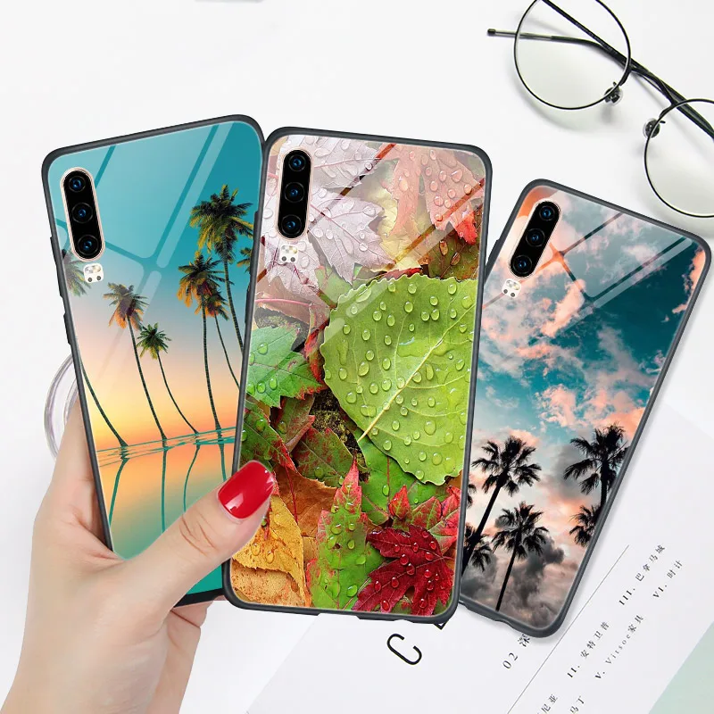 Глянцевый пляжный волнистый чехол для Huawei P Smart 2019 P30 P20 Pro Lite P10 P9 Mate 10 20 Plus