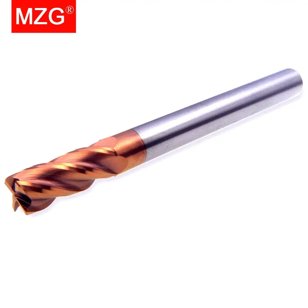 MZG удлиняющаяся Концевая фреза 75L HRC60 4 Флейта 1 мм Спиральные инструменты из