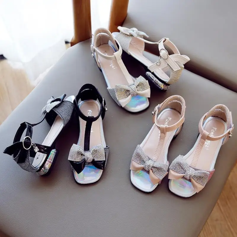 

Girl's Sandals Crystal Princess Shoes 2020 New Style Girls Crystal Sandals Fashion Girls' Foreign Trade Summer Sandals