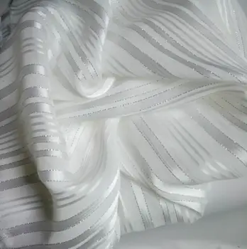 

shiny chiffon silky strips pearly metallic fabric dropping soft breathable DIY dress blouse fabric