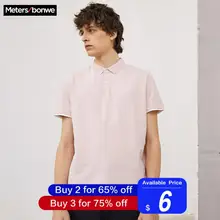 Metersbonwe, фирменная новинка, Мужская рубашка поло, высокое качество, мужская хлопковая рубашка с коротким рукавом, брендовые майки, летние мужские рубашки поло