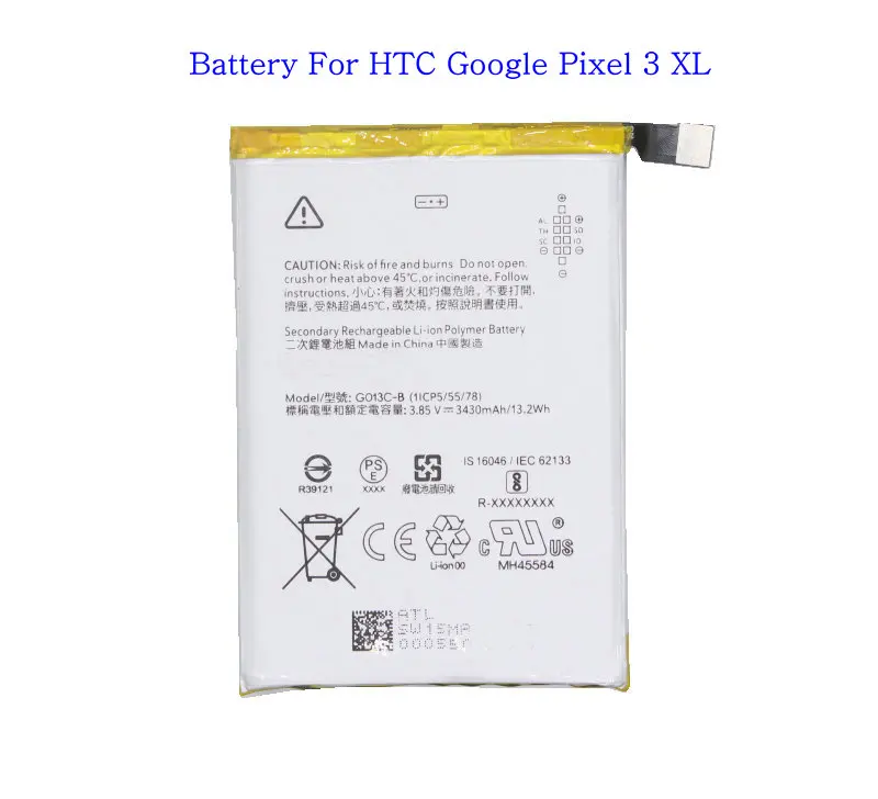 10 шт./лот 3430 мАч/13.20Wh G013C-B/Go13C-B/C1 сменная батарея для мобильного телефона для HTC Google Pixel 3 XL 3XL батареи