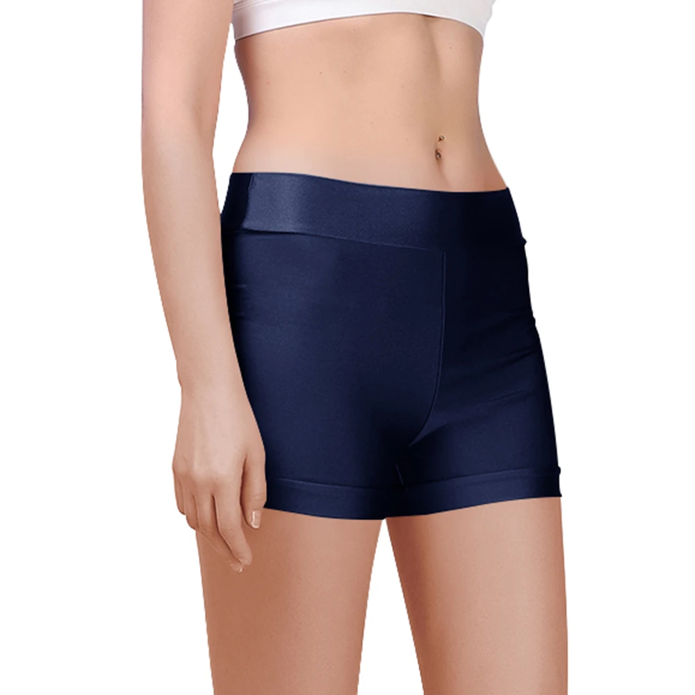 short shorts SPEERISE Womens Skinny Dance Mid Waisted Shorts White Spandex Capris Workout Gymnastics Ladies Fitness Shorts Dance wear spandex shorts