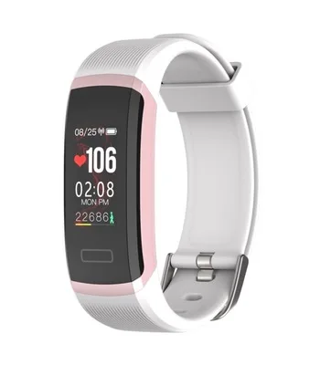Женский smartband спортивный умный браслет для мужчин водонепроницаемый фитнес-трекер часы пульсометр Шагомер умный браслет - Цвет: Белый