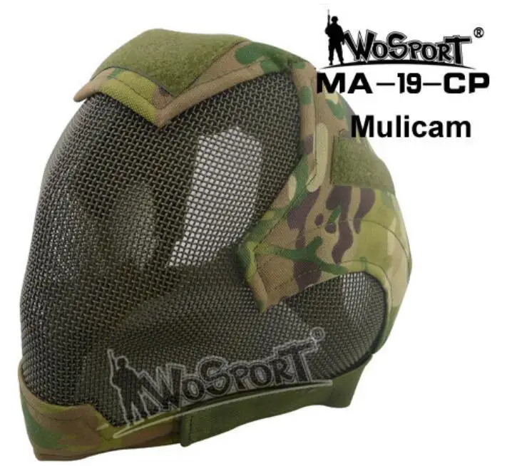 CP Wosport шлем крышка Открытый страйкбол capacete шлем мульти Мужская универсальная маска Военные Аксессуары стальные маски полное лицо маски - Цвет: CP