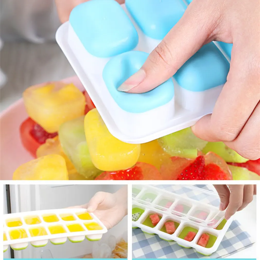 Ice Cube Tray Silicone Ice Cube Tray Ice Tray Container With Lid Ice Tray Keep Cool Creative Ice Cube