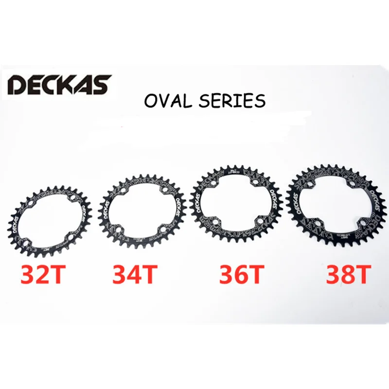 Звездочка велосипедная DECKAS 94 + 104 BCD 32T 34T 36T круглая овальная для горных