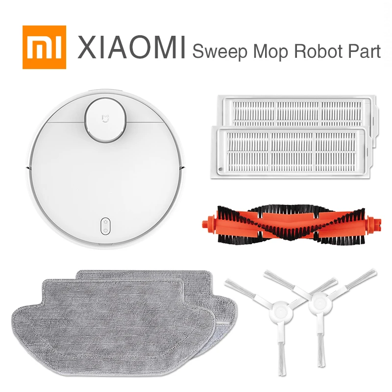 XIAOMI подметальный робот пылесос STYJ02YM для дома автоматическая стерилизация пыли умный планируемый wifi Циклон всасывания - Цвет: White Add Spare Part