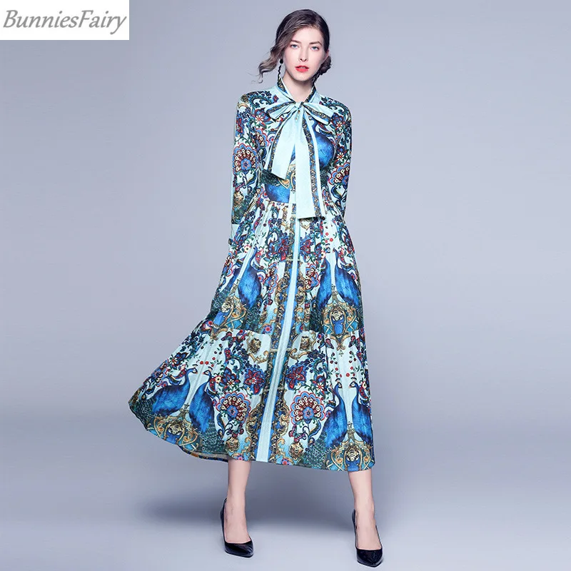 BunniesFairy 2019 осенне-зимнее женское богемное винтажное платье в стиле бохо цвет