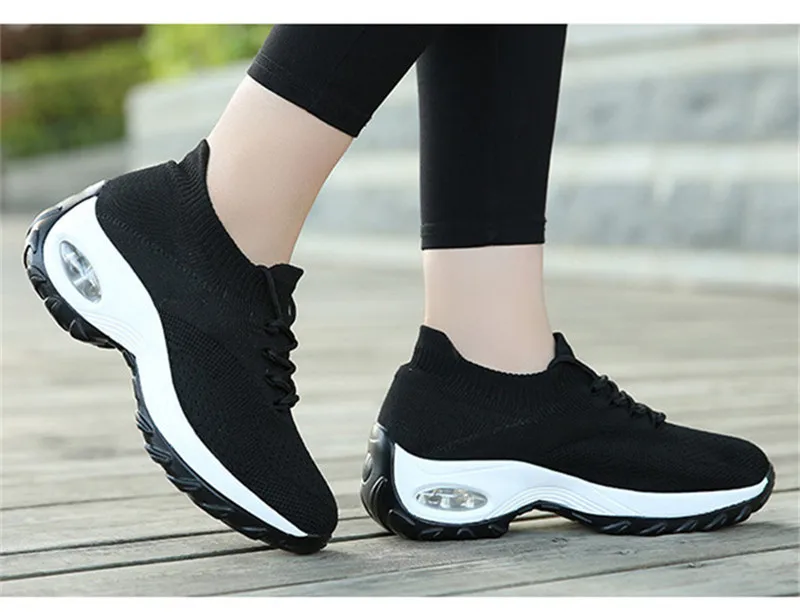Shoes Woman Sneakers Increase Platform Trainers Women Shoes Casual Lace-Up Feminino Mesh Shoes Womens Sneakers Plus Size VT624 (5)