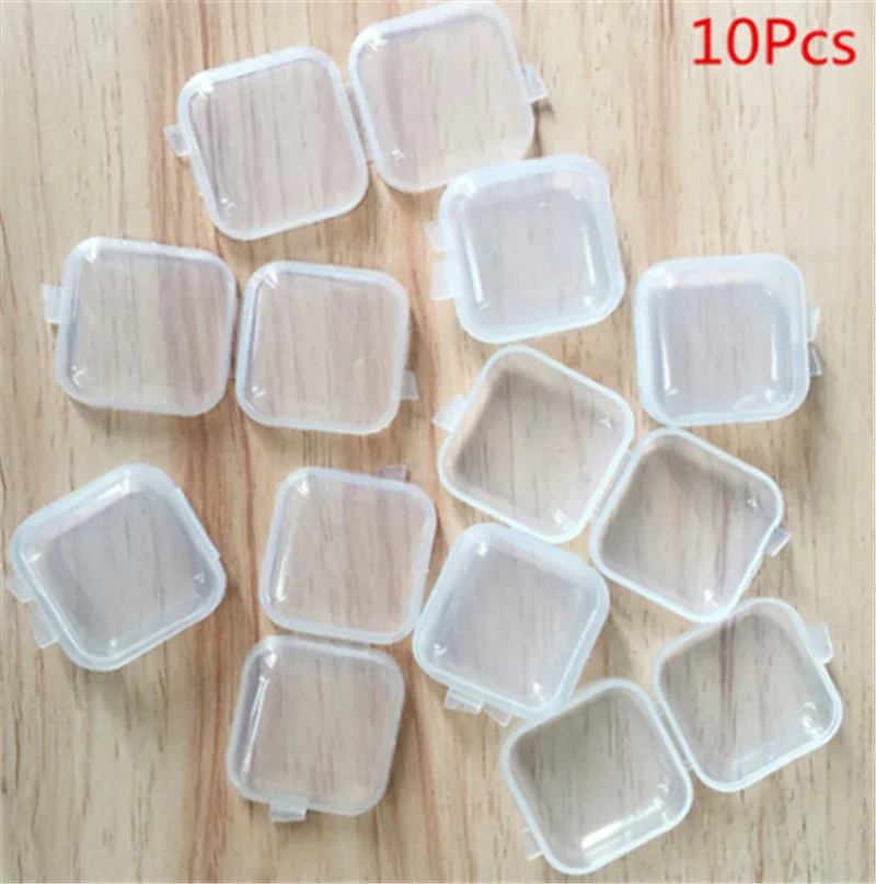 Large Clear Plastic Box Jewelry Earplugs Container Transparent Storage Box 