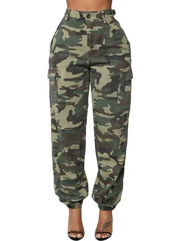 

Women's jogging pants, high waist pants, patchwork casual loose weight loss clothing, yoga sports pockets, bottoms