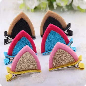 

arrival Children Single Kids Baby Girls Cat Ear Barrettes Hair Clip Barrette Hairpin